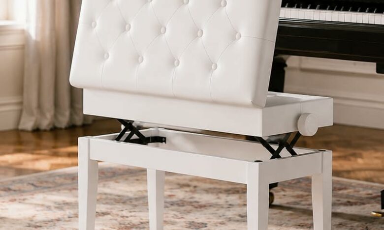 piano bench storage chest